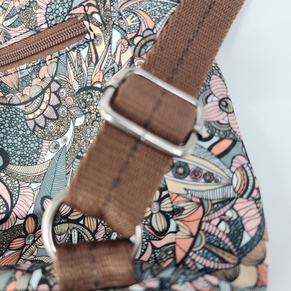 Sakroots Purse Artist Circle Sienna Backpack Crossbody Bag Brown Convertible Rea - Picture 5 of 12